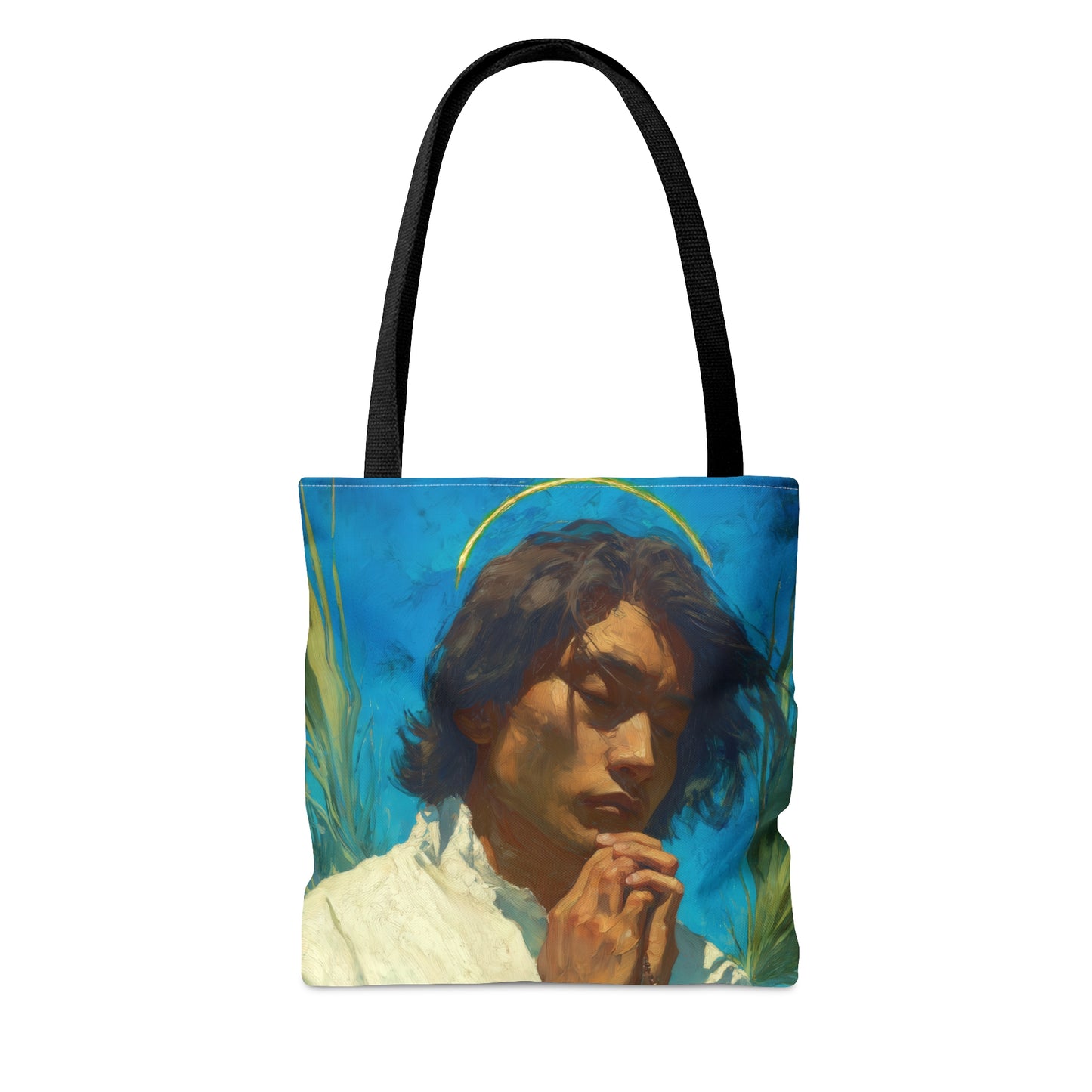 Saint Lorenzo Ruiz - Tote Bag - Large Medium Small Faith Art Bag - Bible Study Faith Purse - Double Sided Prayer Tote