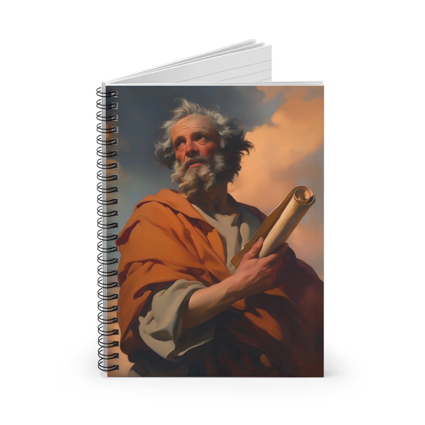 Saint Paul the Apostle - Sanctified Souls Art - Religious Based Notebook - Spiral Notebook - Ruled Line