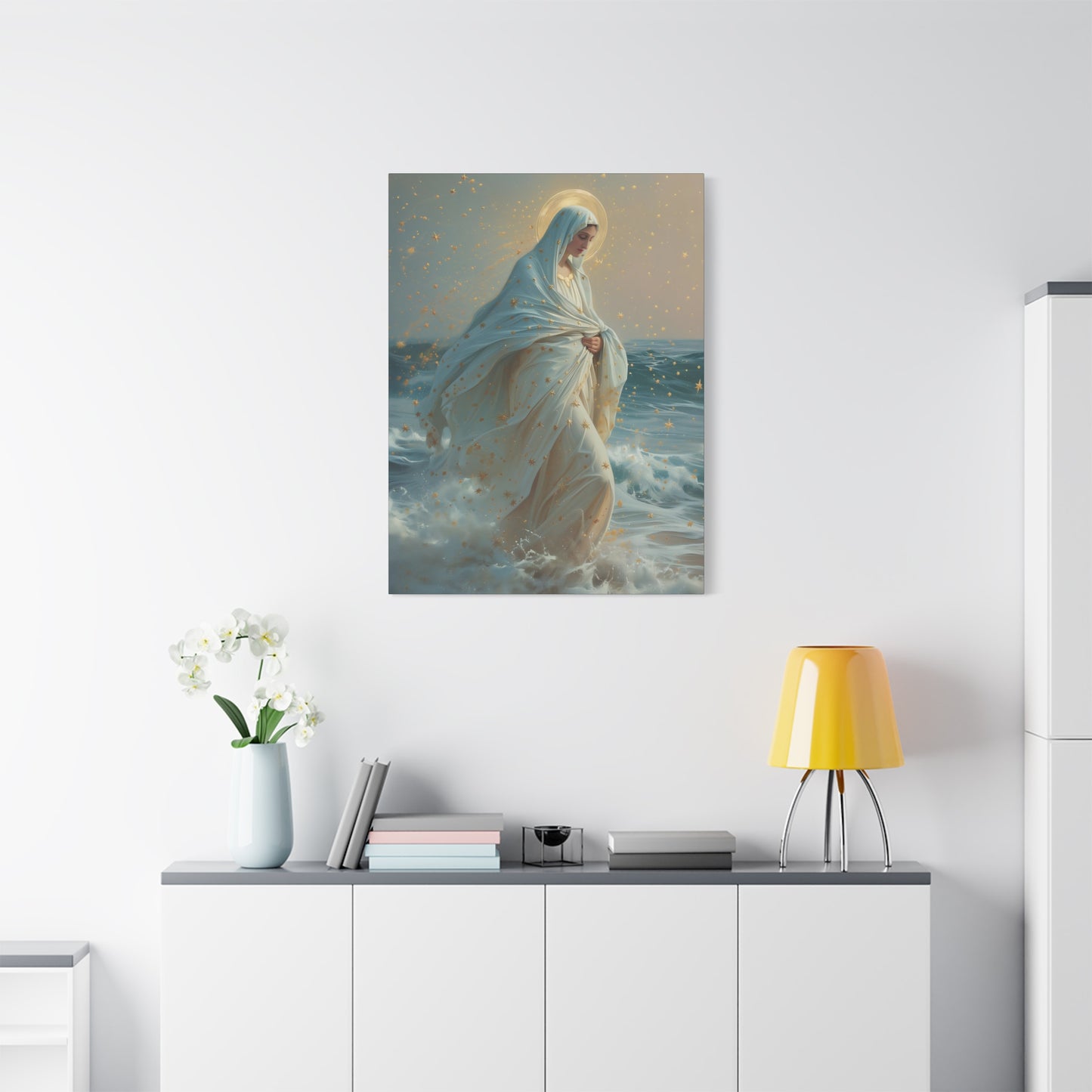 Guiding Light - Our Lady, Star of the Sea - Museum Wrapped Canvas - Sanctified Souls - Religious Art for your Home