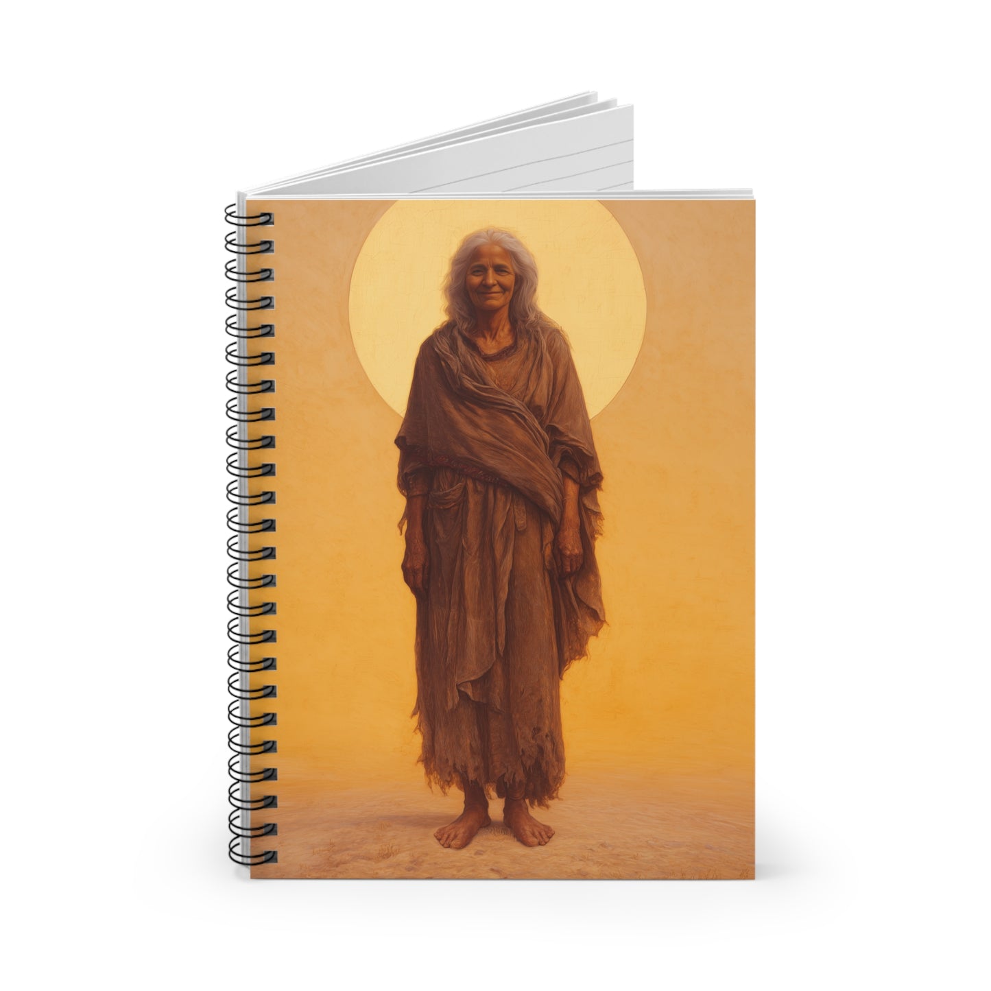 Saint Mary of Egypt - Desert Mother - Sanctified Souls Art - Religious Based Notebook - Spiral Notebook