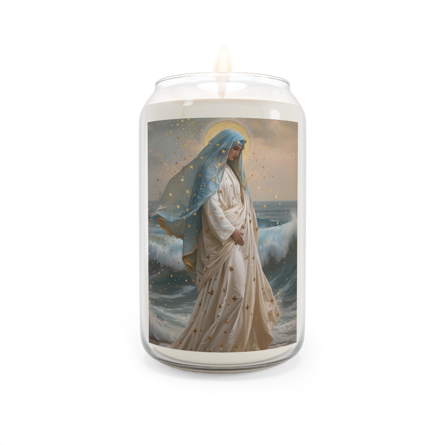 Ocean's Embrace - Devotion to Our Lady - Scented Prayer Candle, 13.75oz - Tall Size - Religious Prayer Candle - Our Lady Star of the Sea