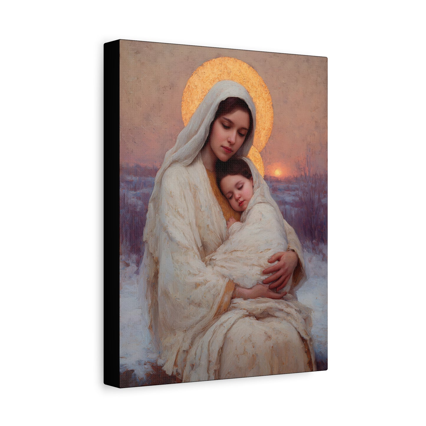 The Love That Stays - Mother Mary and the Christ Child - Gallery Wrapped Canvas - Print - Religious Art for your Home - Catholic Art Print