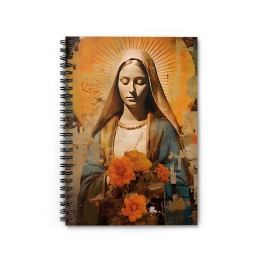 Blessed and Beloved : Mary in Art Journal - Sanctified Souls Art - Religious Based Notebook - Spiral Notebook - Ruled Line - Mother Mary
