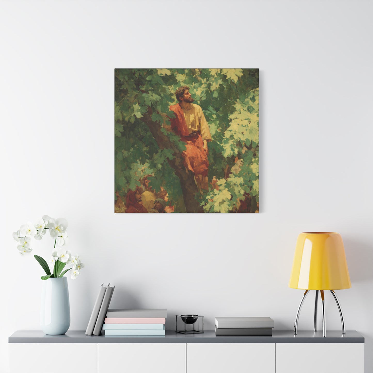 Zacchaeus - Gallery Wrapped Canvas - Print - Religious Art for your Home - Catholic Art Print