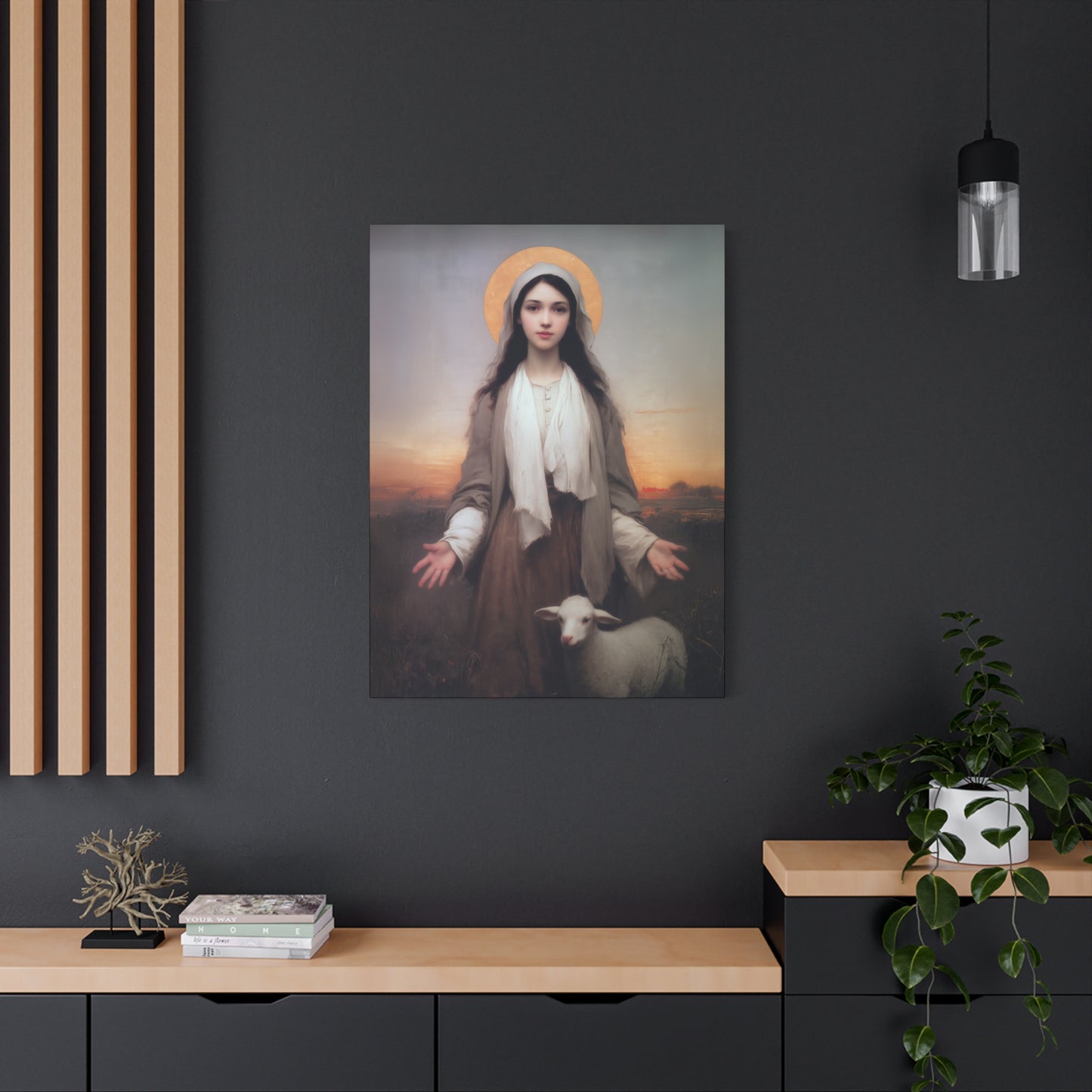Saint Germaine Cousin - Gallery Wrapped Canvas - Print - Religious Art for your Home - Catholic Art
