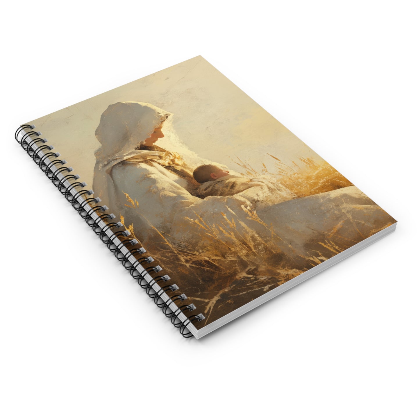Our Lady of the Harvest / Prairie - Mother Mary - Journal - Sanctified Souls Art - Religious Based Notebook - Spiral Notebook