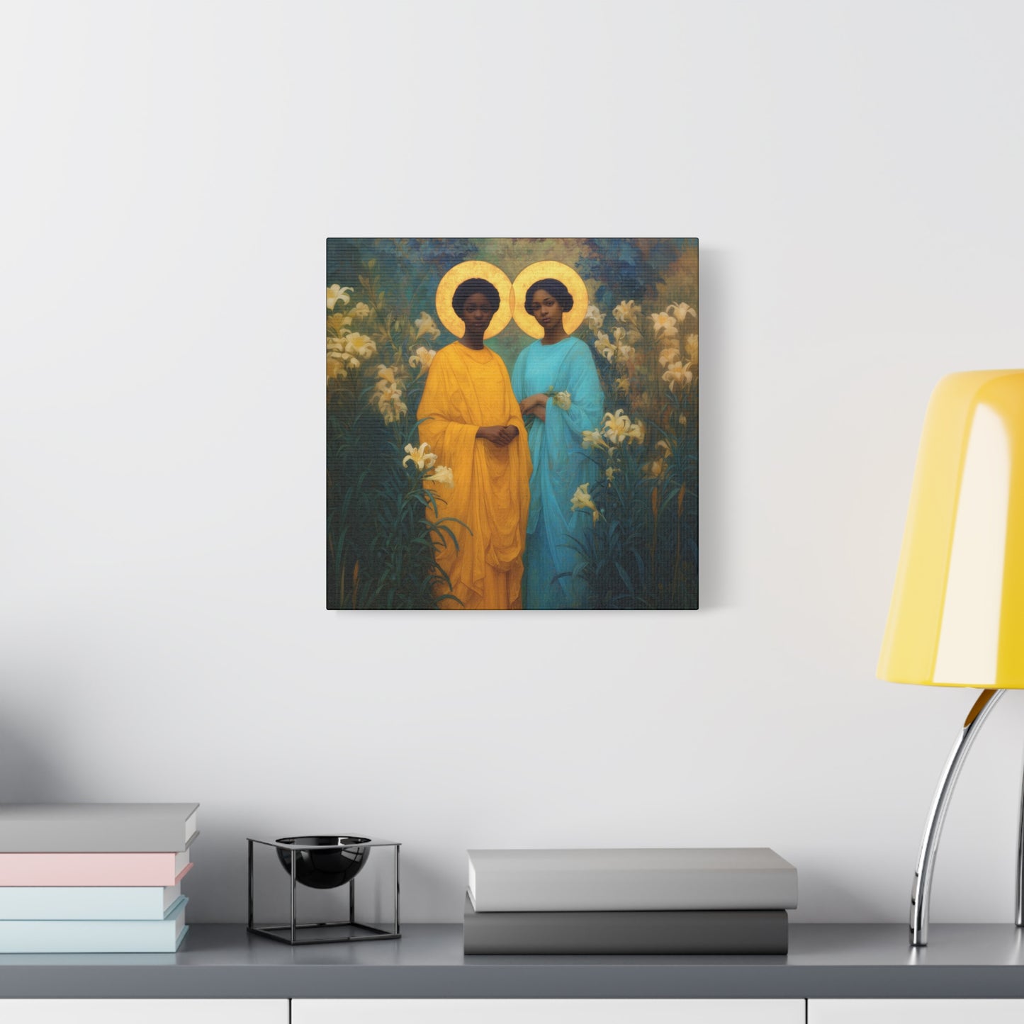 Saint Perpetua and Saint Felicity -  Museum Wrapped Canvas - Sanctified Souls Print - Religious Art for your Home - Catholic Saint Art