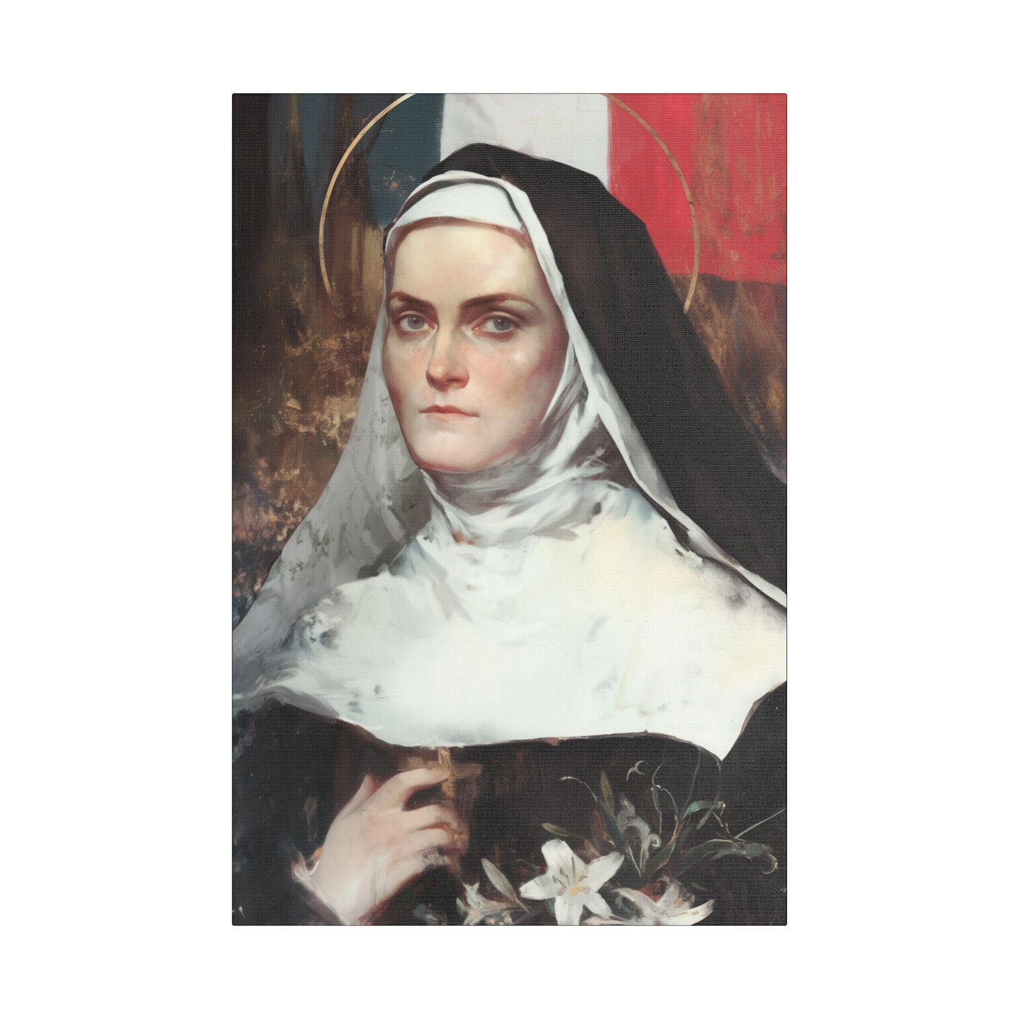 Saint Jeanne-Antide Thouret - Museum Wrapped Canvas - Print - Religious Art for your Home - Christian print - Prayer Room Art - Catholic