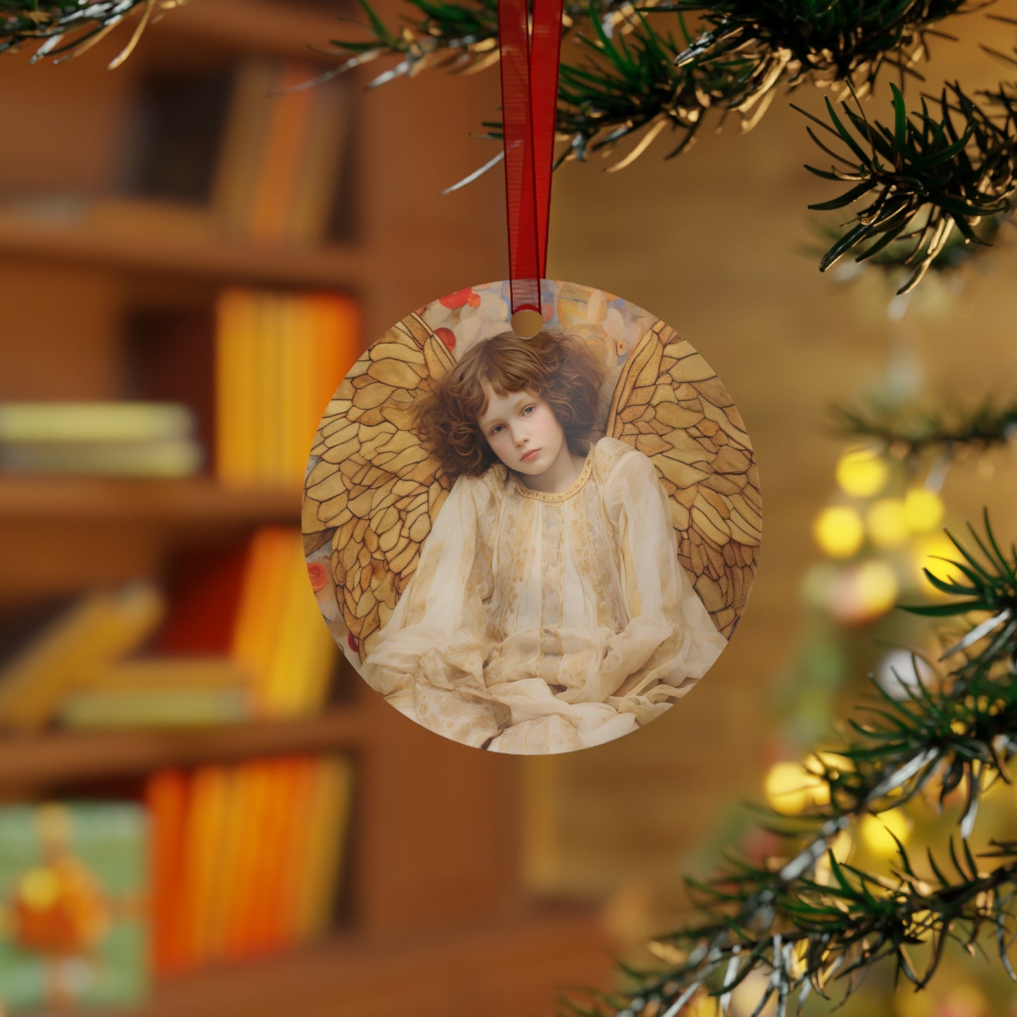 Guiding Light Metal Ornament - Religious Holiday Christmas Ornament and Keepsake - Double sided - Prayer Ornament - Guardian Angel