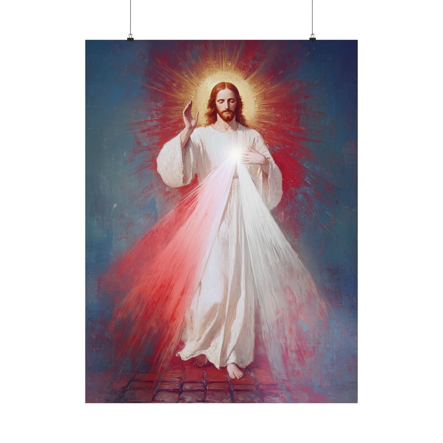 The Divine Mercy - Our Lord Jesus Christ  - Sanctified Souls Print - Multiple Sizes - Premium Matte Vertical Posters