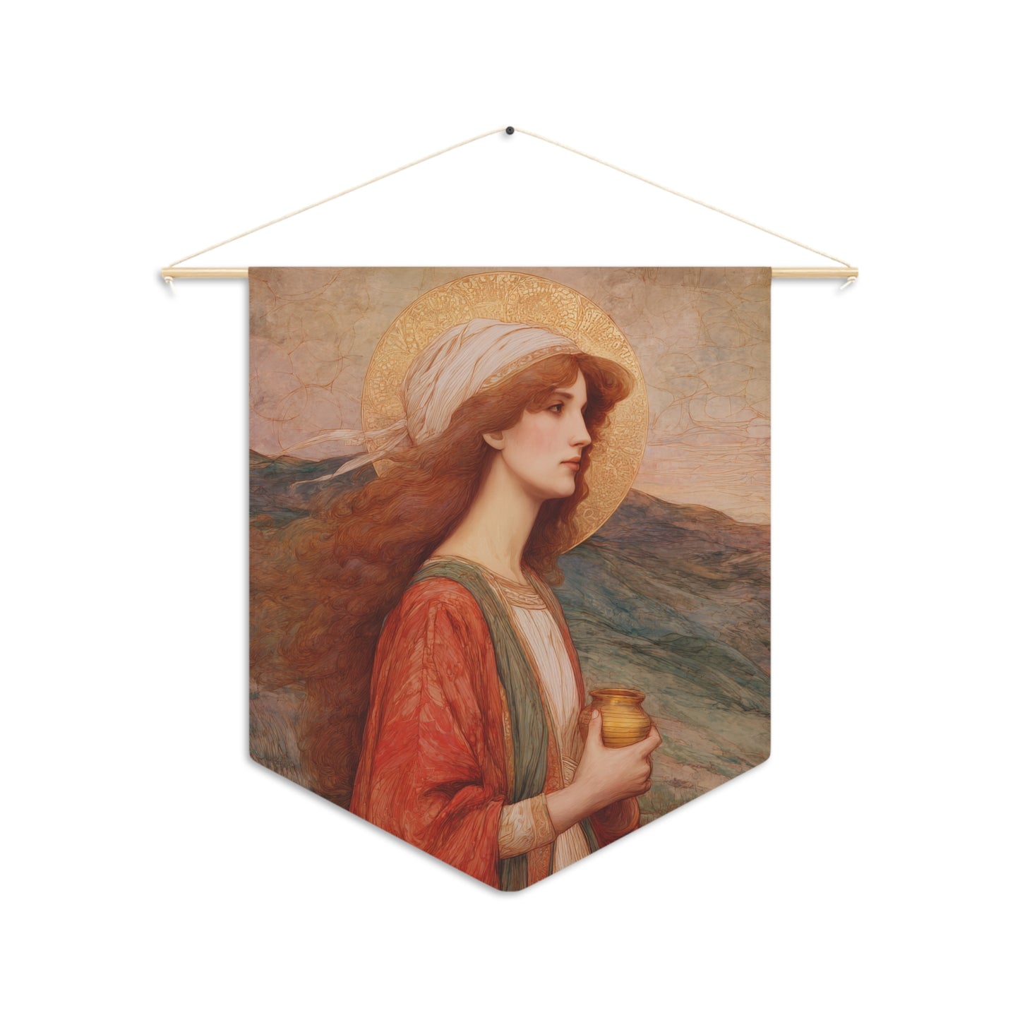 Saint Joanna  - Wall Banner / Wall Hanging - Christian Art - Prayer room - 18" x 21"