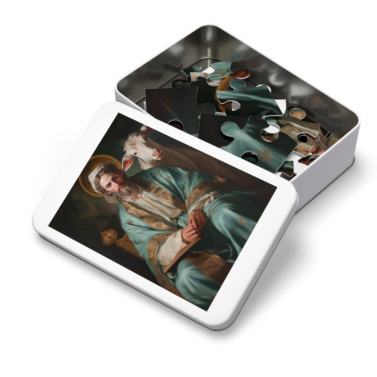 Saint Luke the Evangelist - Puzzle and Keepsake Tin - Jigsaw Puzzle (30, 110, 252, 500,1000-Piece) - Religious Puzzle