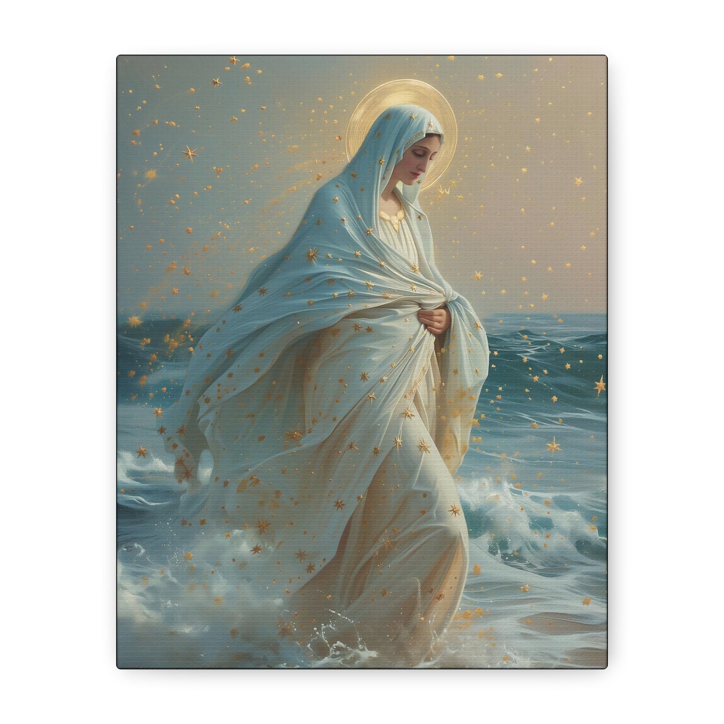 Guiding Light - Our Lady, Star of the Sea - Museum Wrapped Canvas - Sanctified Souls - Religious Art for your Home