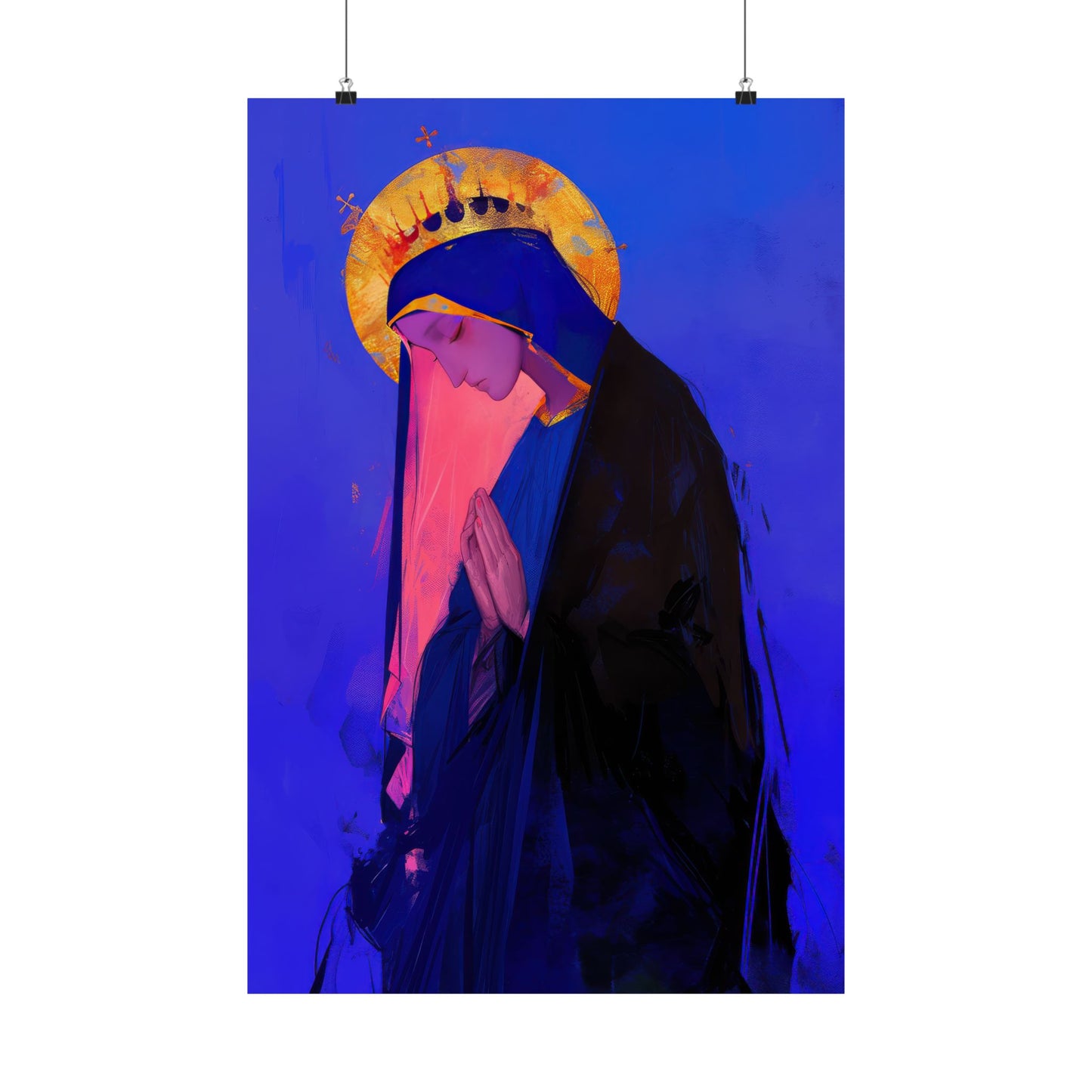Mary, Mother of God - Blessed Among Women Poster Print - Sanctified Souls Print - Multiple Sizes - Premium Posters - Catholic Art