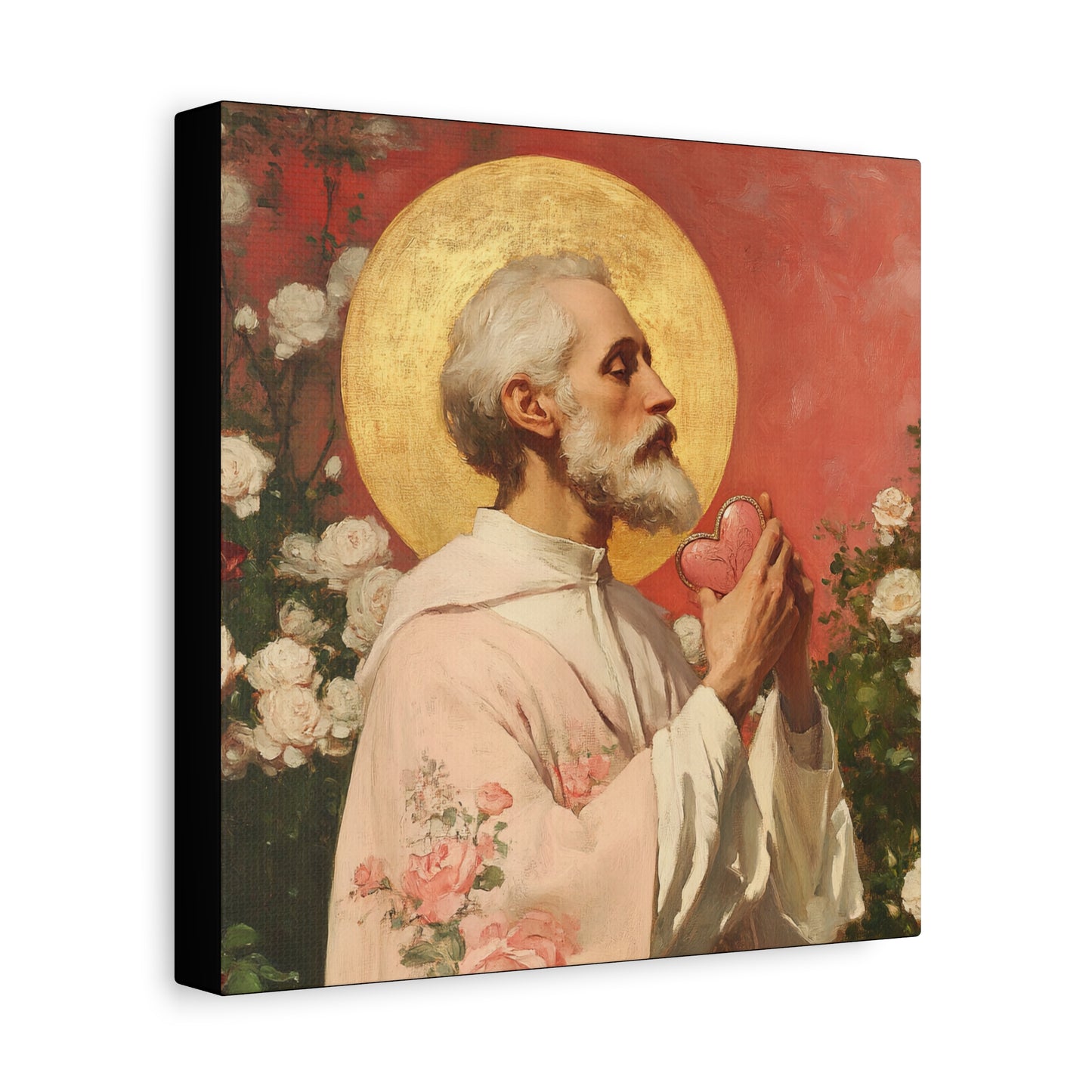 Saint Valentine - Multiple Sizes - Catholic Home art - Museum Wrapped Canvas - Sanctified Souls Print - Catholic Saint Art