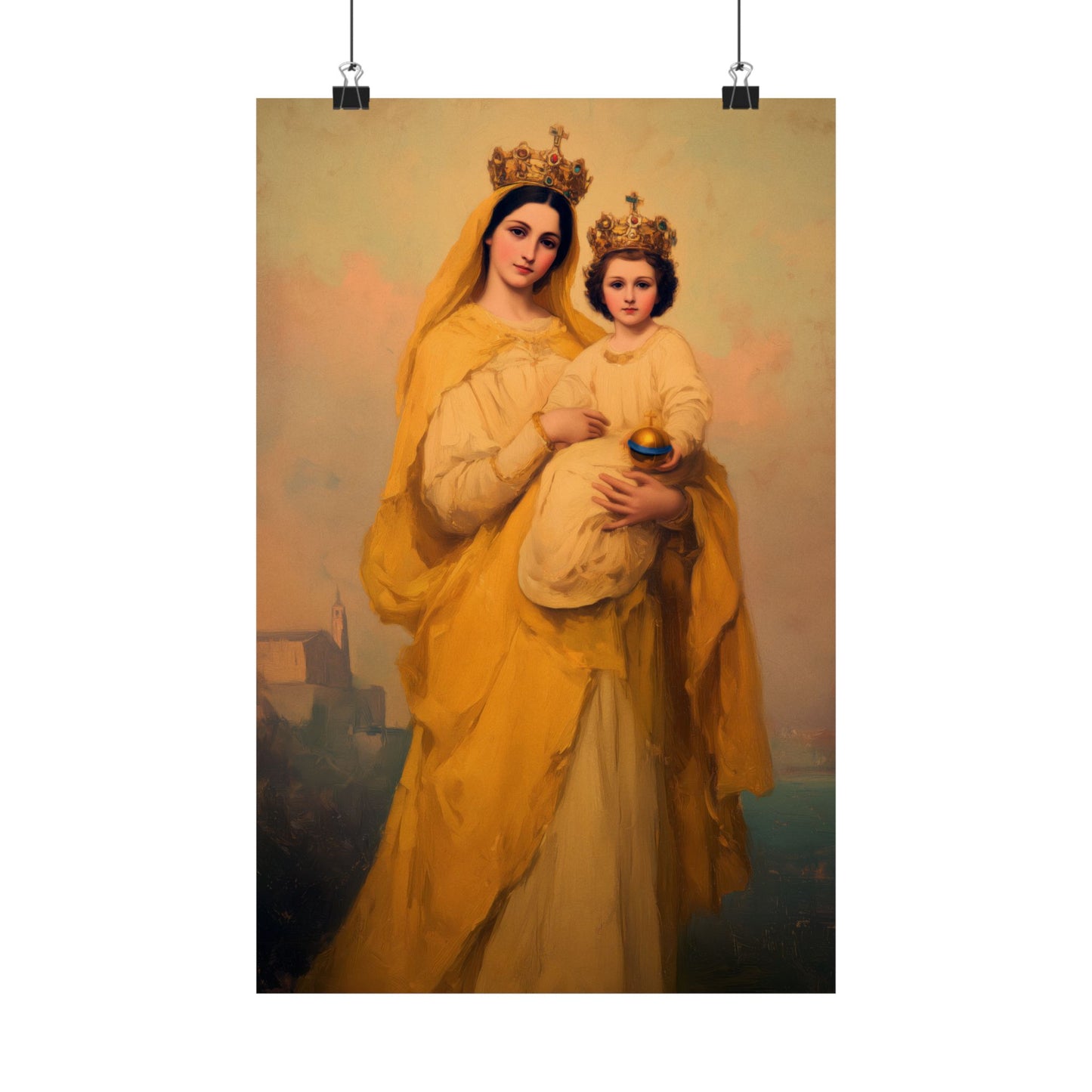 Our Lady of Prompt Succor - Sanctified Souls Print - Multiple Sizes - Premium Matte Vertical Posters