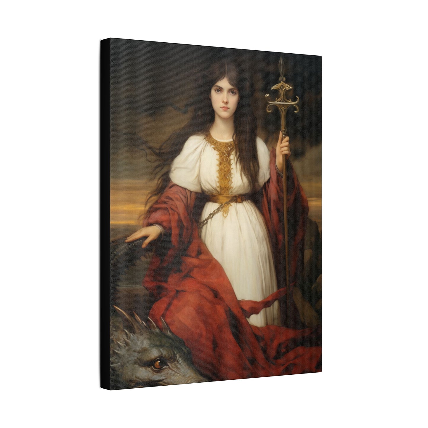 Saint Martha of Bethany Canvas Print - Multiple Sizes - Catholic Home art - Museum Wrapped Canvas - Sanctified Souls Print