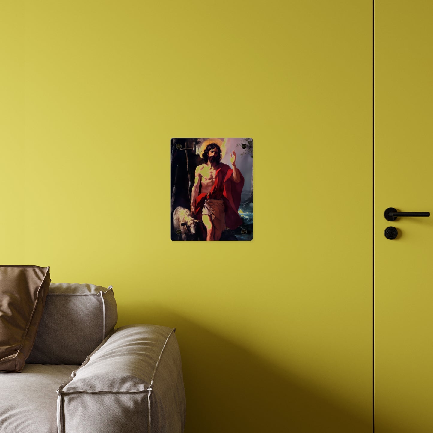 Saint John the Baptist  Wall Art Panel - Ready to Hang Acrylic Print - Catholic Saint Art - Patron Saint Print - No Frame needed