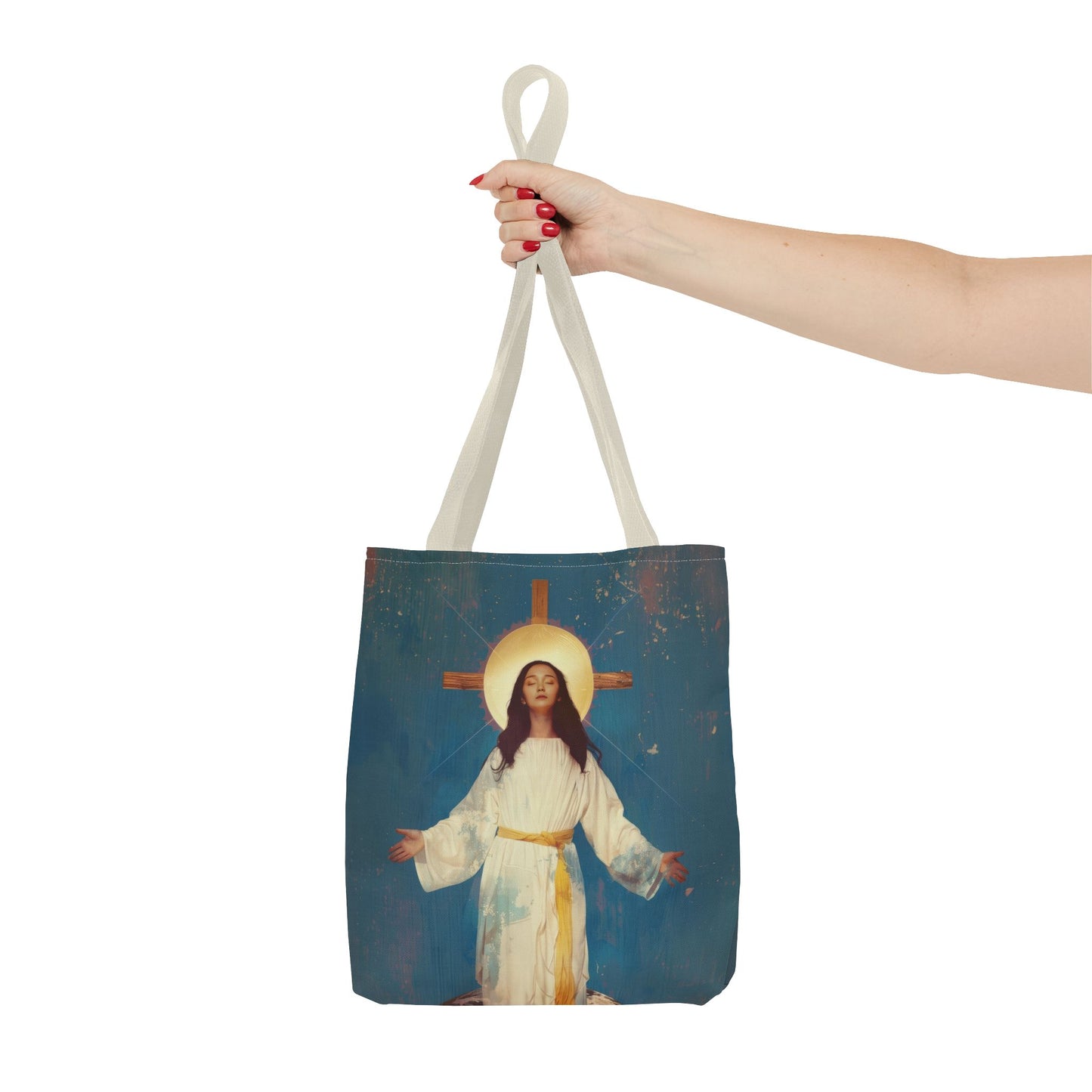 Our Lady of Akita - Mother Mary - Tote Bag - Large Medium Small Faith Art Bag - Re-usable Tote Purse - Double Sided