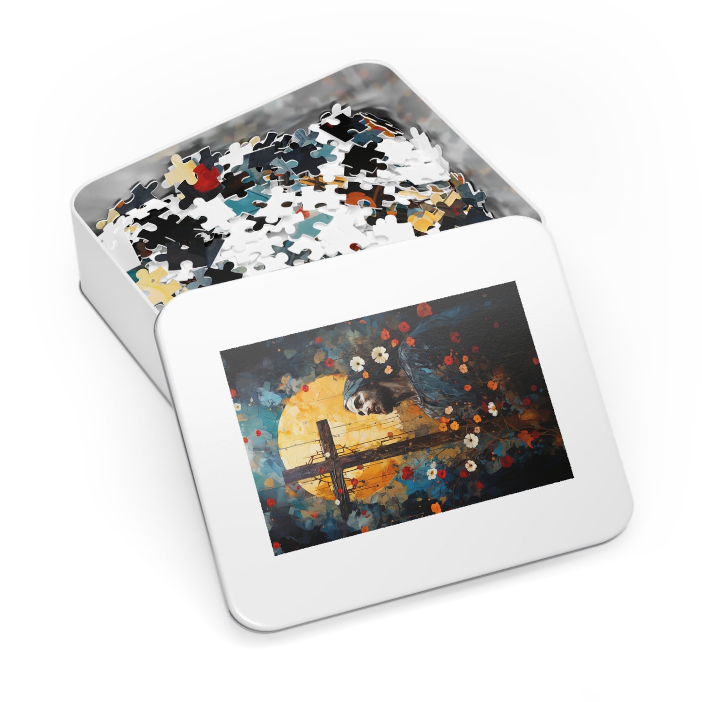 The Cross of Salvation - Puzzle and Keepsake Tin - Religious Jigsaw Puzzle (30, 110, 252, 500,1000-Piece) - Religious Puzzle