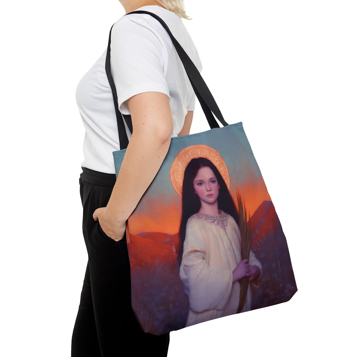 Saint Hope - Tote Bag - Large Medium Small Faith Art Bag - Bible Study Faith Purse - Double Sided Prayer Tote - Catholic Saint