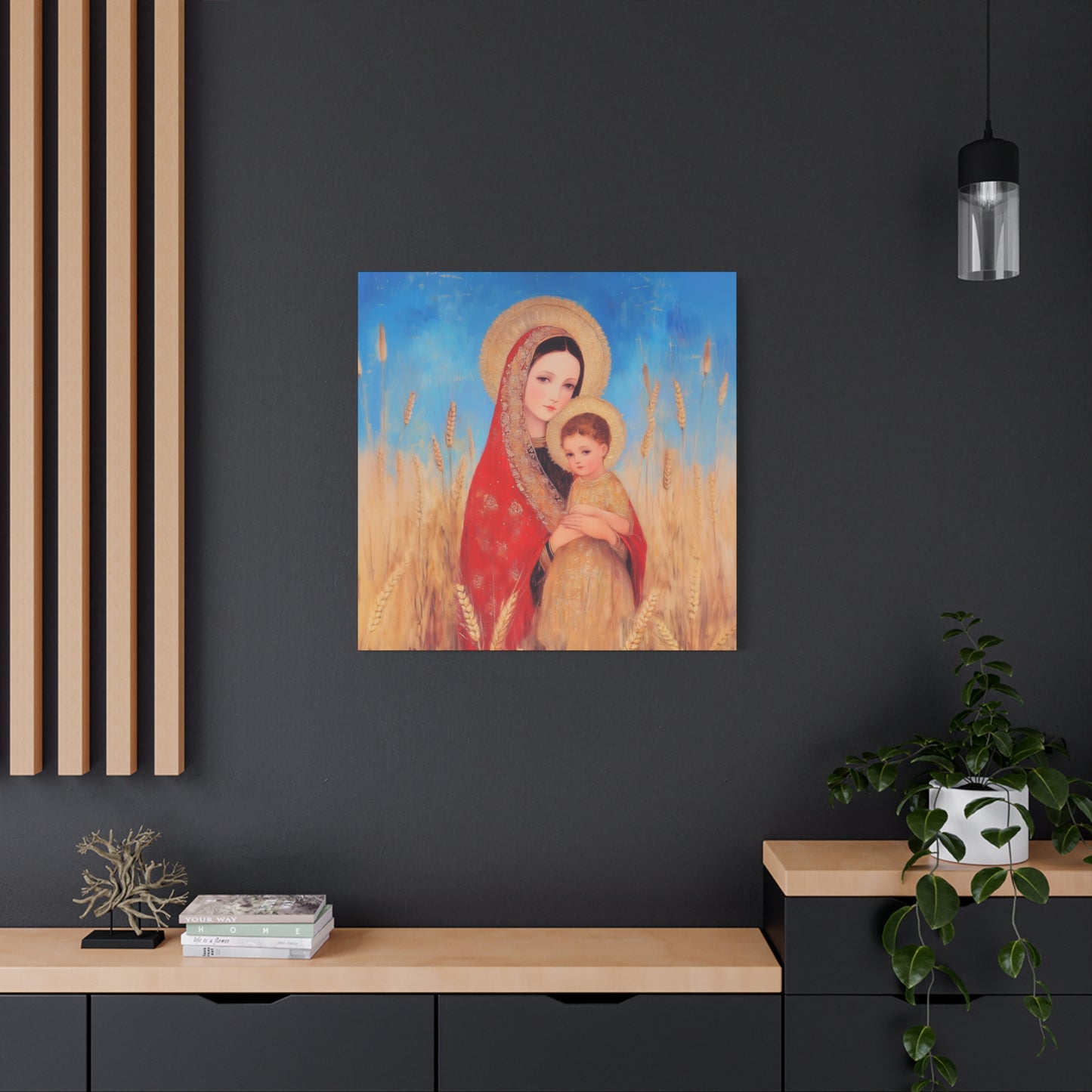 Our Lady of the Harvest  - Multiple Sizes - Catholic Home art - Museum Wrapped Canvas - Sanctified Souls Print