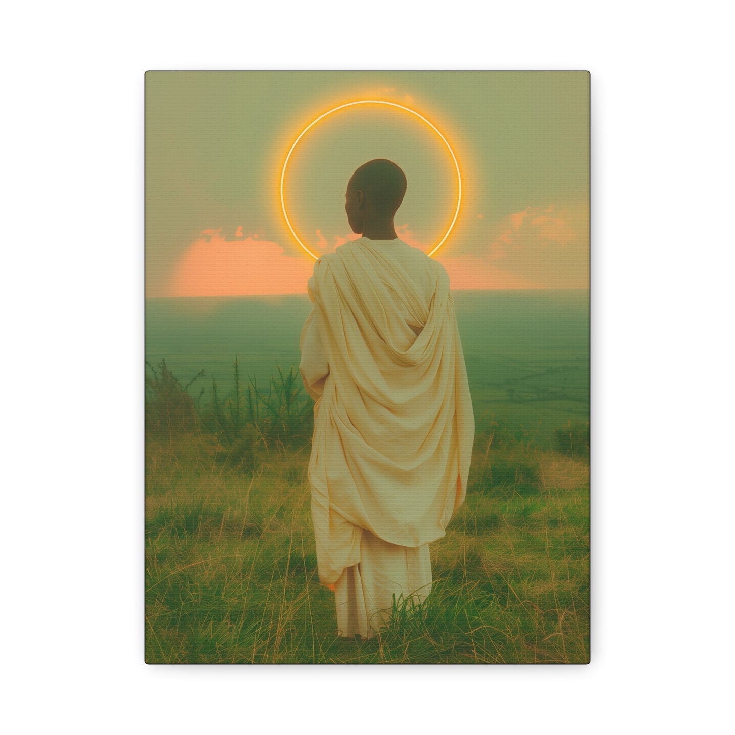 Saint Charles Lwanga -  Museum Wrapped Canvas - Sanctified Souls Print - Religious Art for your Home - Catholic Patron Saint Art