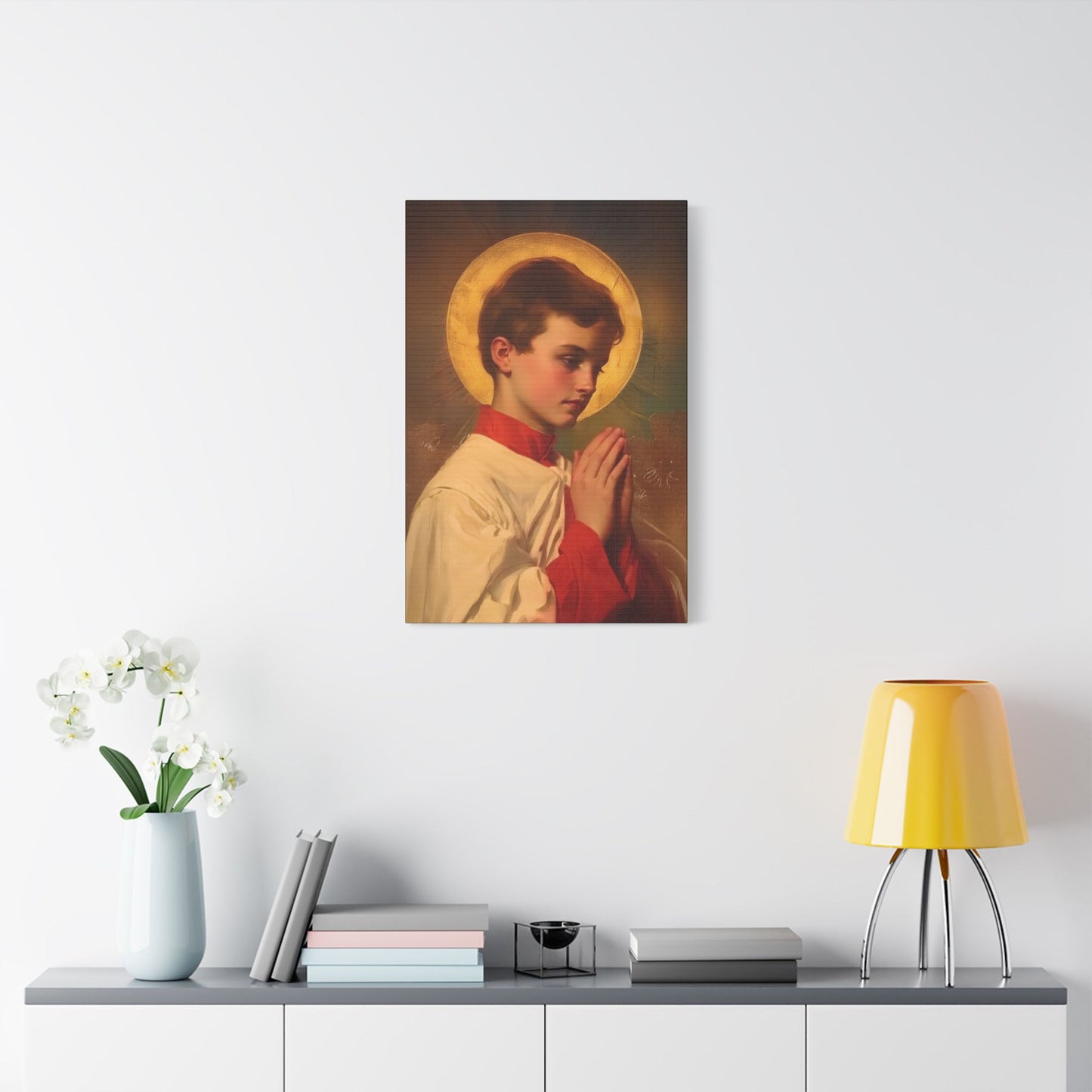 Saint Dominic Savio - Museum Wrapped Canvas - Print - Religious Art for your Home - Christian print - Prayer Room Art - Catholic