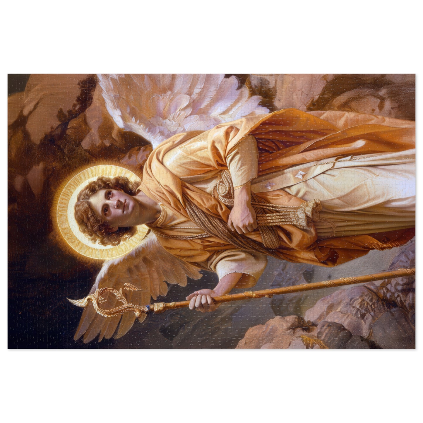 Saint Raphael the Archangel - Puzzle & Keepsake Tin - Religious Jigsaw Puzzle (30, 110, 252, 500,1000-Piece)