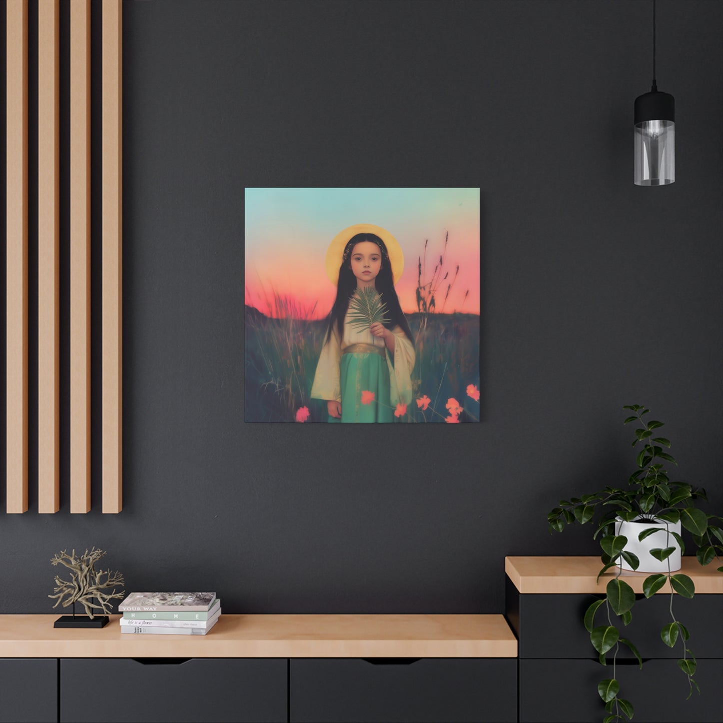 Saint Charity - Multiple Sizes - Catholic Home art - Museum Wrapped Canvas - Sanctified Souls Print - Martyr Saint