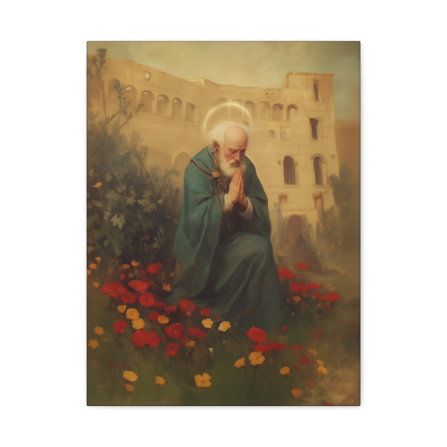 Saint Cyprian - Multiple Sizes - Catholic Home art - Museum Wrapped Canvas - Sanctified Souls Print - Catholic Martyr Art