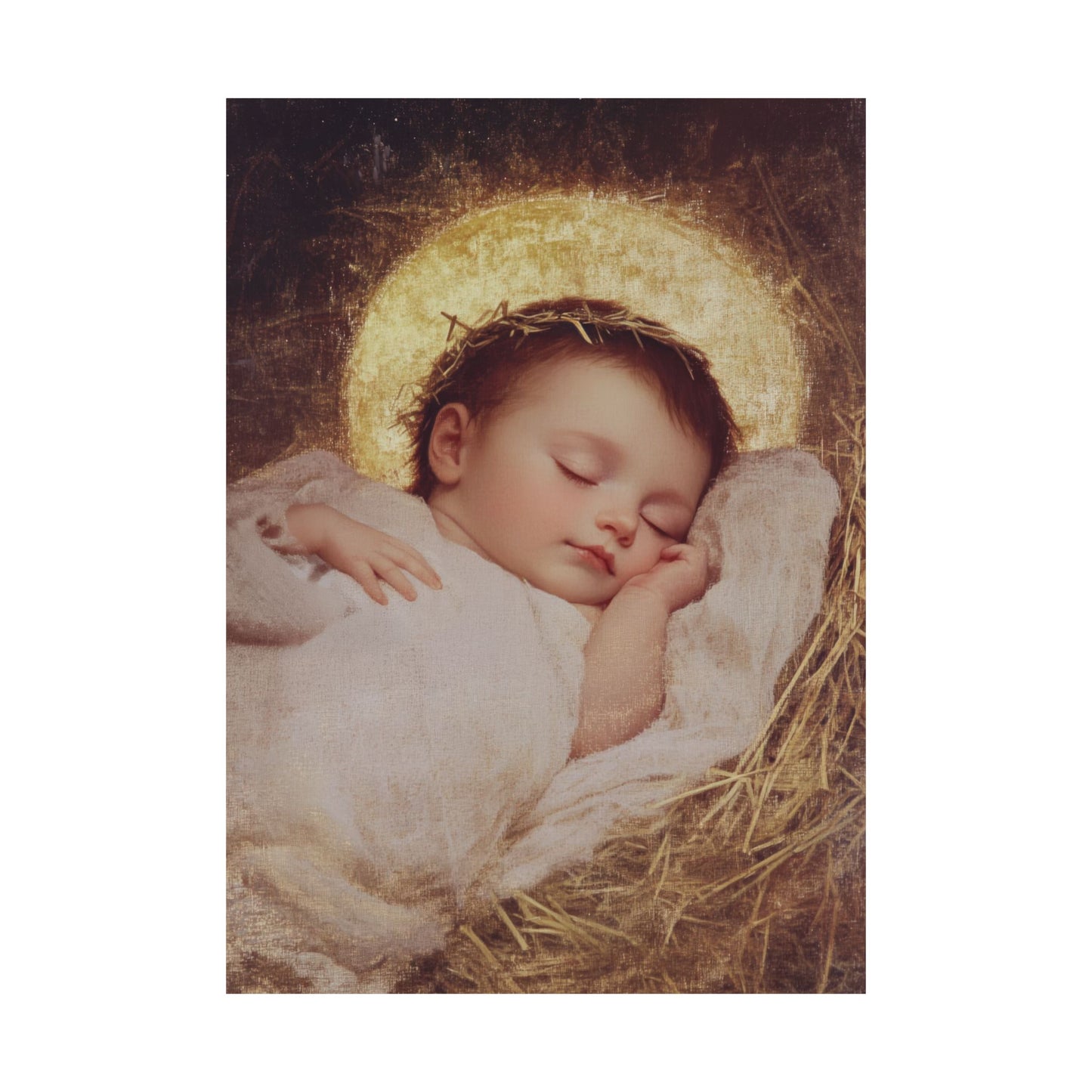 The Christ Child Born Into the Quiet of the World - Sanctified Souls Print - Multiple Sizes - Premium Matte Vertical Posters
