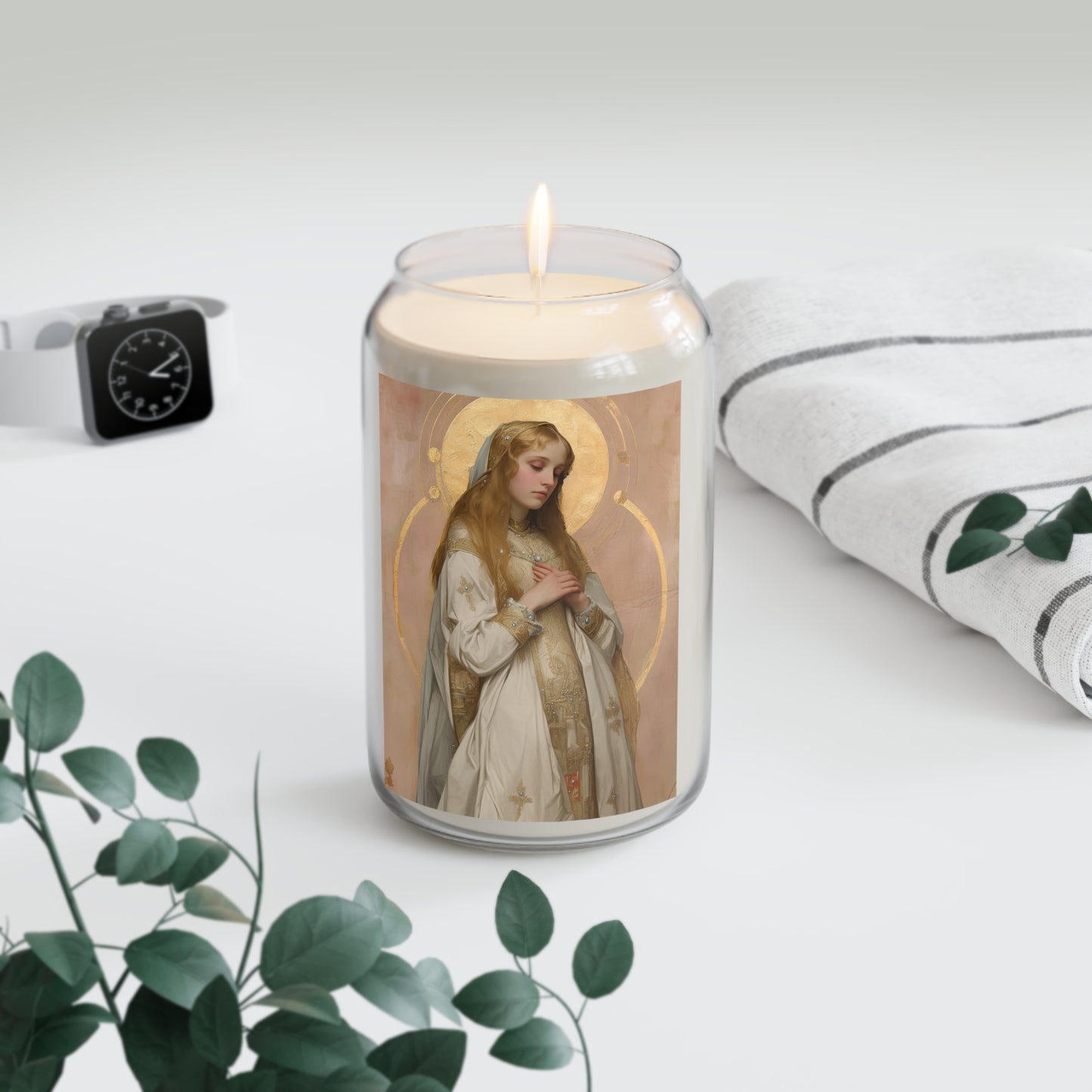 Saint Waldetrudis / Waltrude or Waudru Candle  - Scented Prayer Candle, 13.75oz - Religious Prayer Candle - Catholic Saint Candle