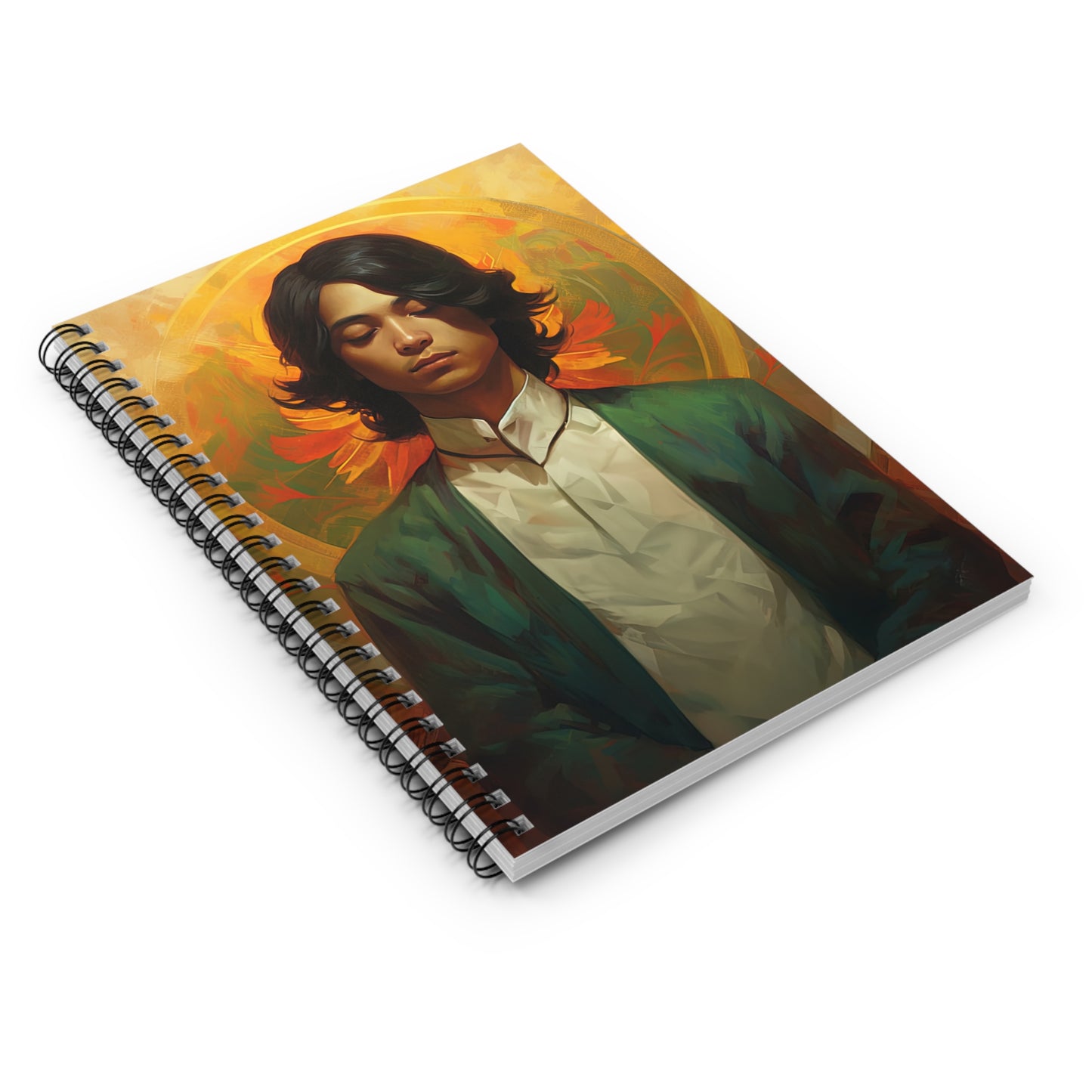 Saint Lorenzo Ruiz Journal - Sanctified Souls Art - Religious Based Notebook - Spiral Notebook - Ruled Line