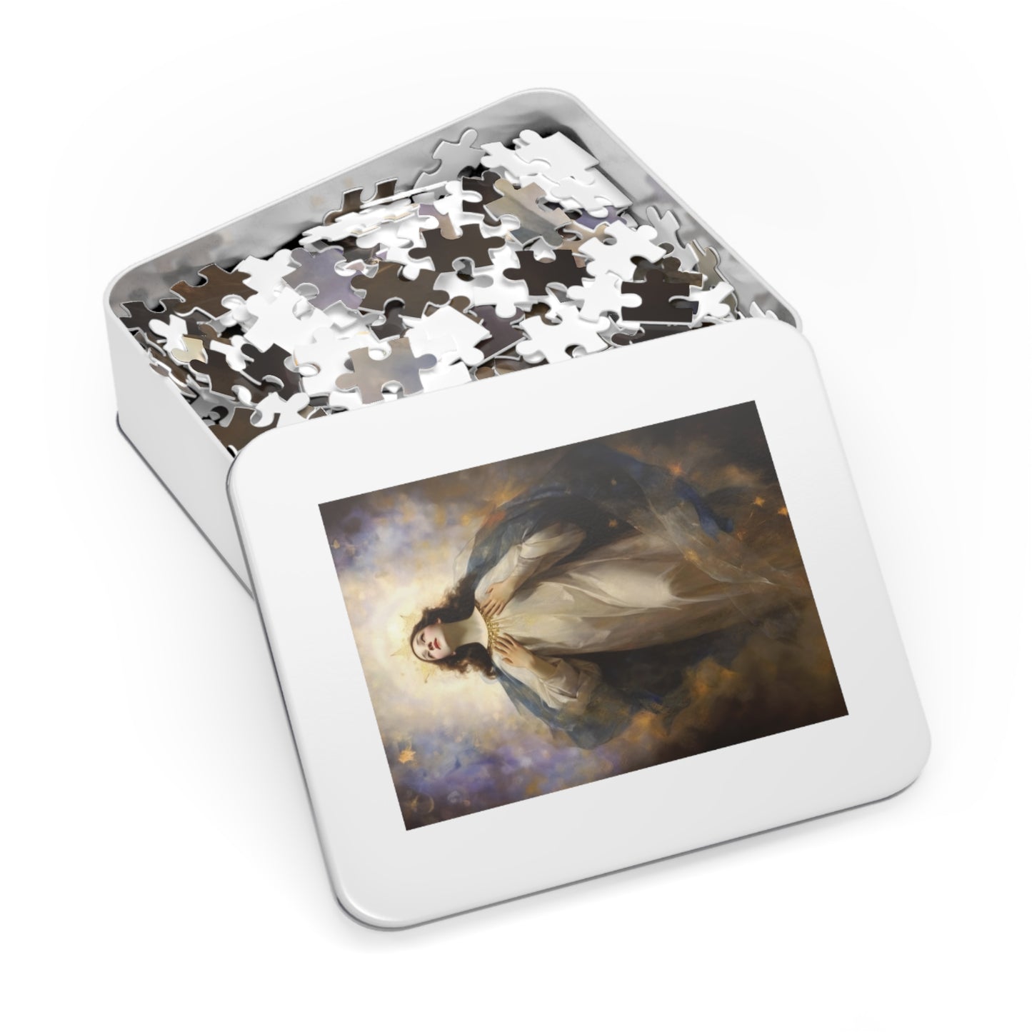 The Assumption of Mary - Puzzle and Keepsake Tin - Religious Jigsaw Puzzle (30, 110, 252, 500,1000-Piece) - Religious Puzzle