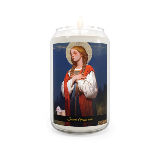 Saint Genevieve - Scented Prayer Candle, 13.75oz - Tall Size - Religious Prayer Candle