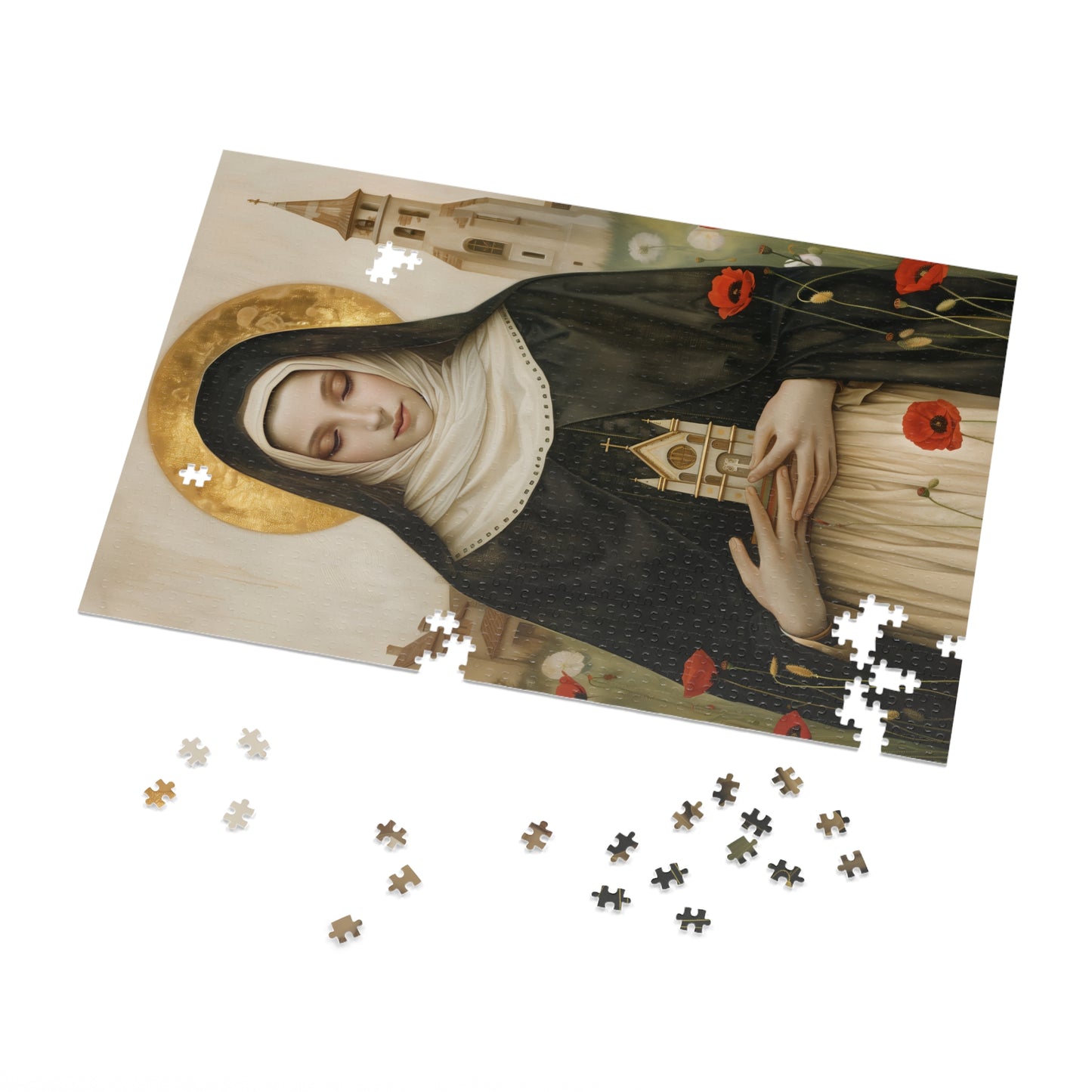 Saint Erentrude - Puzzle and Keepsake Tin - Religious (30, 110, 252, 500,1000) - Religious Catholic Puzzle Art