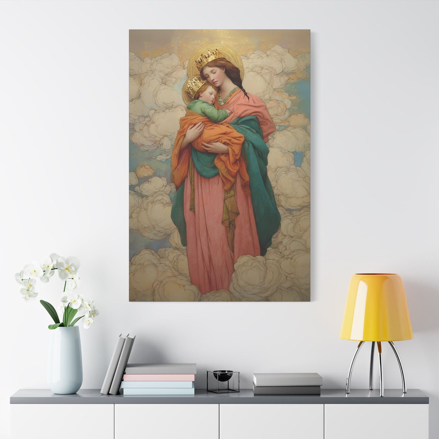 Our Lady of Perpetual Help -  Museum Wrapped Canvas Print - Multiple Sizes - Catholic Home art Matte Canvas
