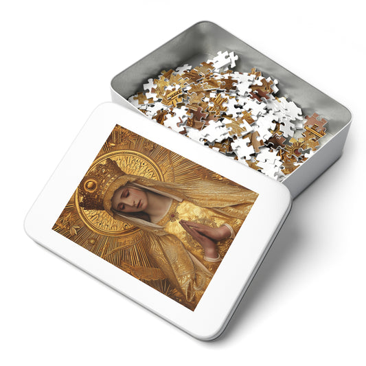 Gate of Eternity - The Golden Mary - Tribute to Our Lady of the Gate of Dawn - Puzzle and Keepsake Tin (30, 110, 252, 500,1000-Piece)
