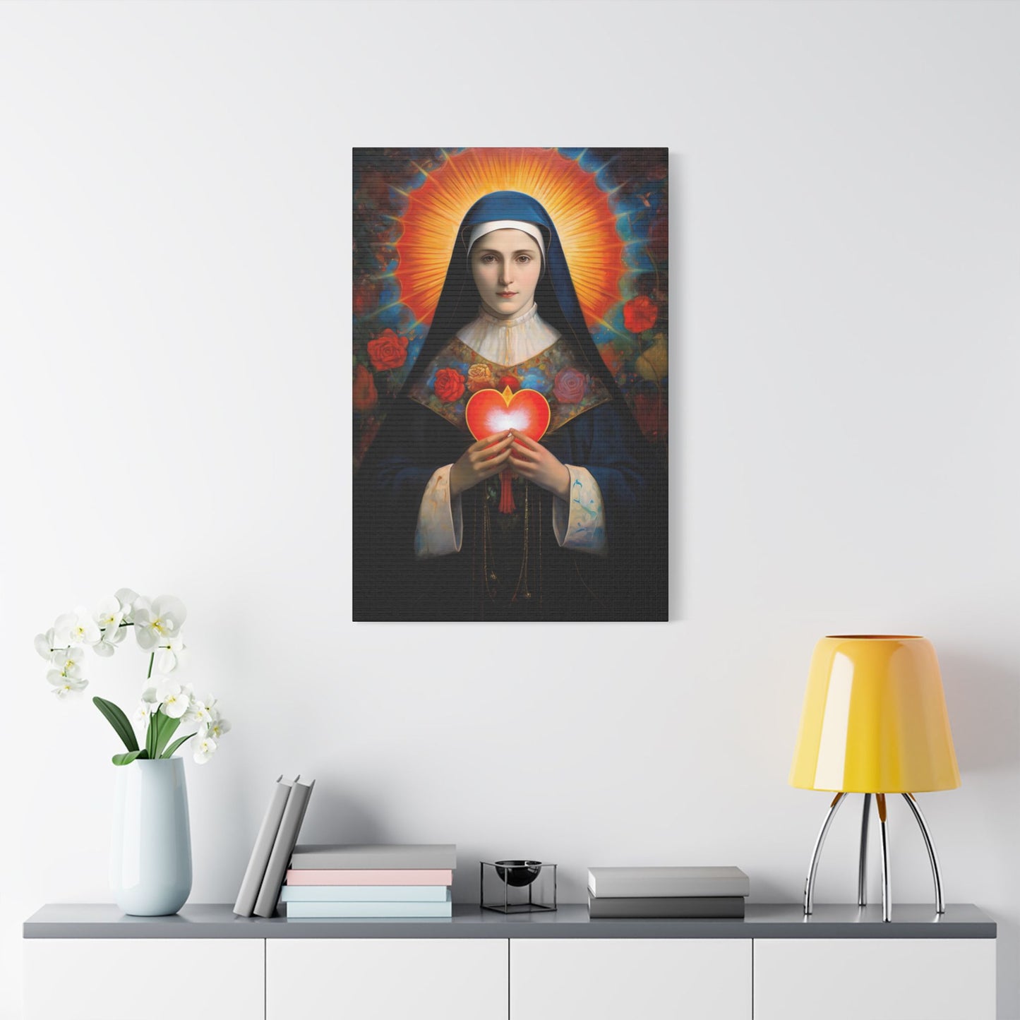 Saint Jane Frances de Chantal Canvas Print - Multiple Sizes - Catholic Home art - Museum Wrapped Canvas - Sanctified Souls Print