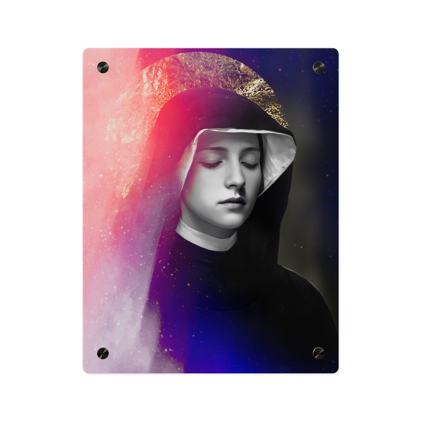 Saint Faustina Kowalska Wall Art Panel - Ready to Hang Acrylic Print - Catholic Saint Art - Patron Saint Print - No Frame needed