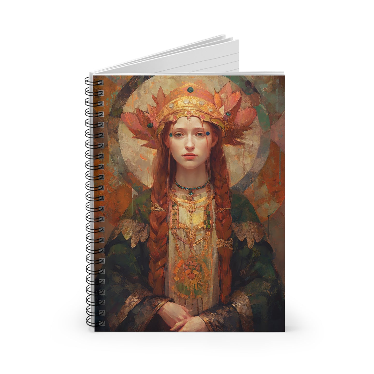 Saint Margaret of Scotland Journal - Sanctified Souls Art - Religious Based Notebook - Spiral Notebook - Ruled Line