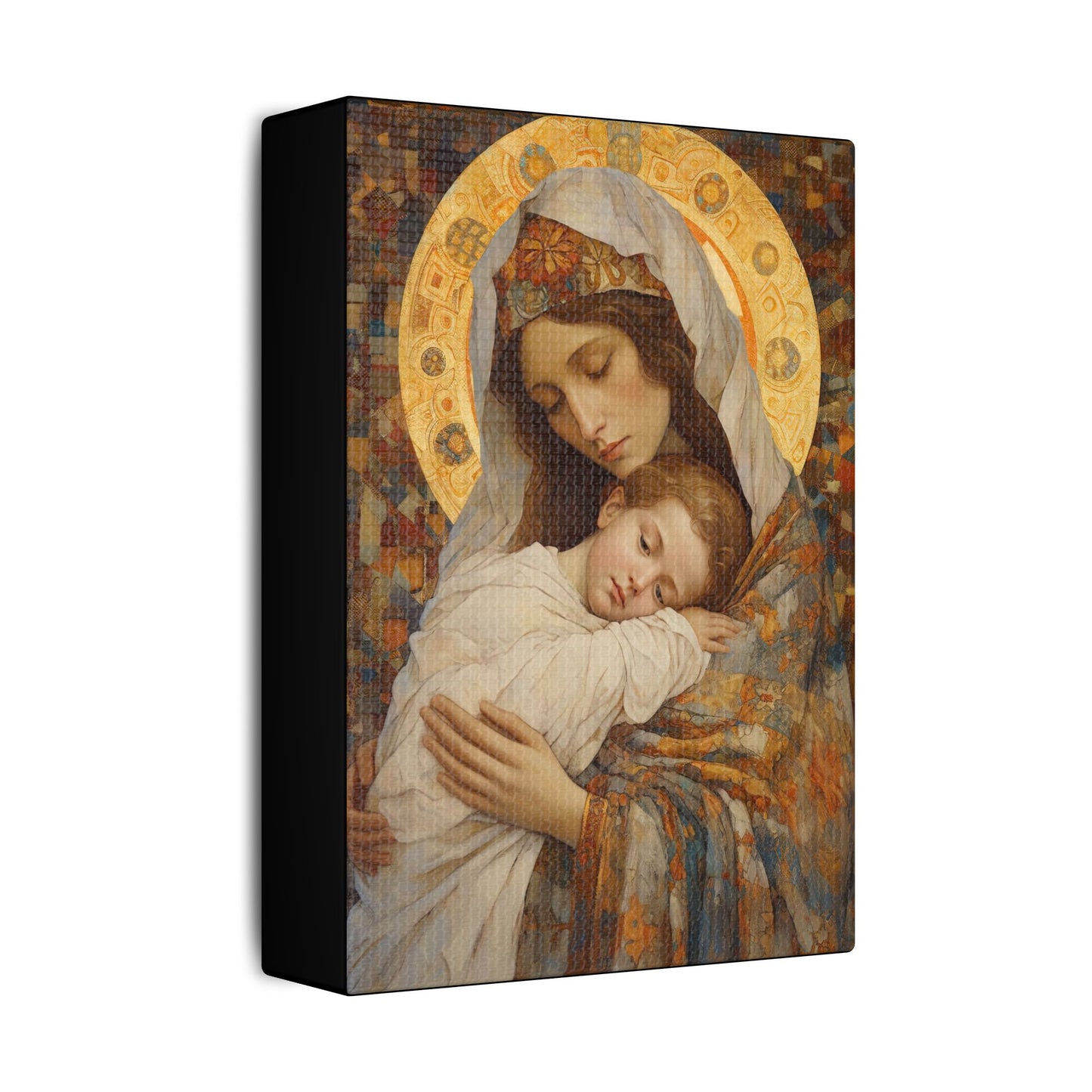 Cradle of Grace - Madonna and Christ Child - Museum Wrapped Canvas - Sanctified Souls Print - Religious Art for your Home - The Virgin Mary