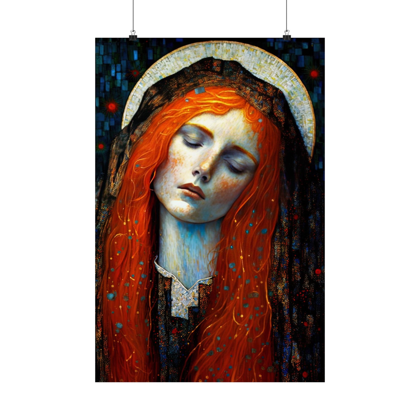 Embracing Grace - Saint Mary Magdalene Print - Sanctified Souls Print - Multiple Sizes - Premium Matte Vertical Posters