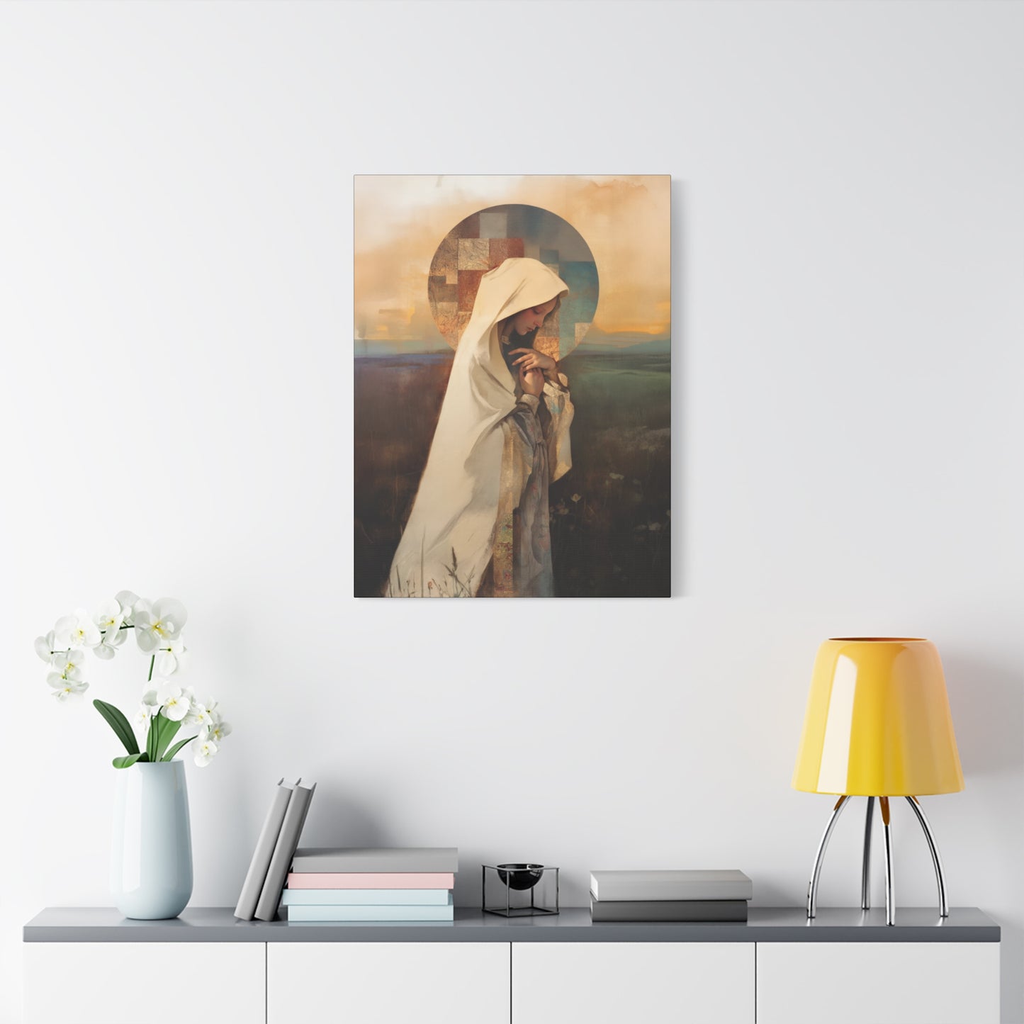 Our Lady of the Prairie - Multiple Sizes - Catholic Home art - Museum Wrapped Canvas - Sanctified Souls Print