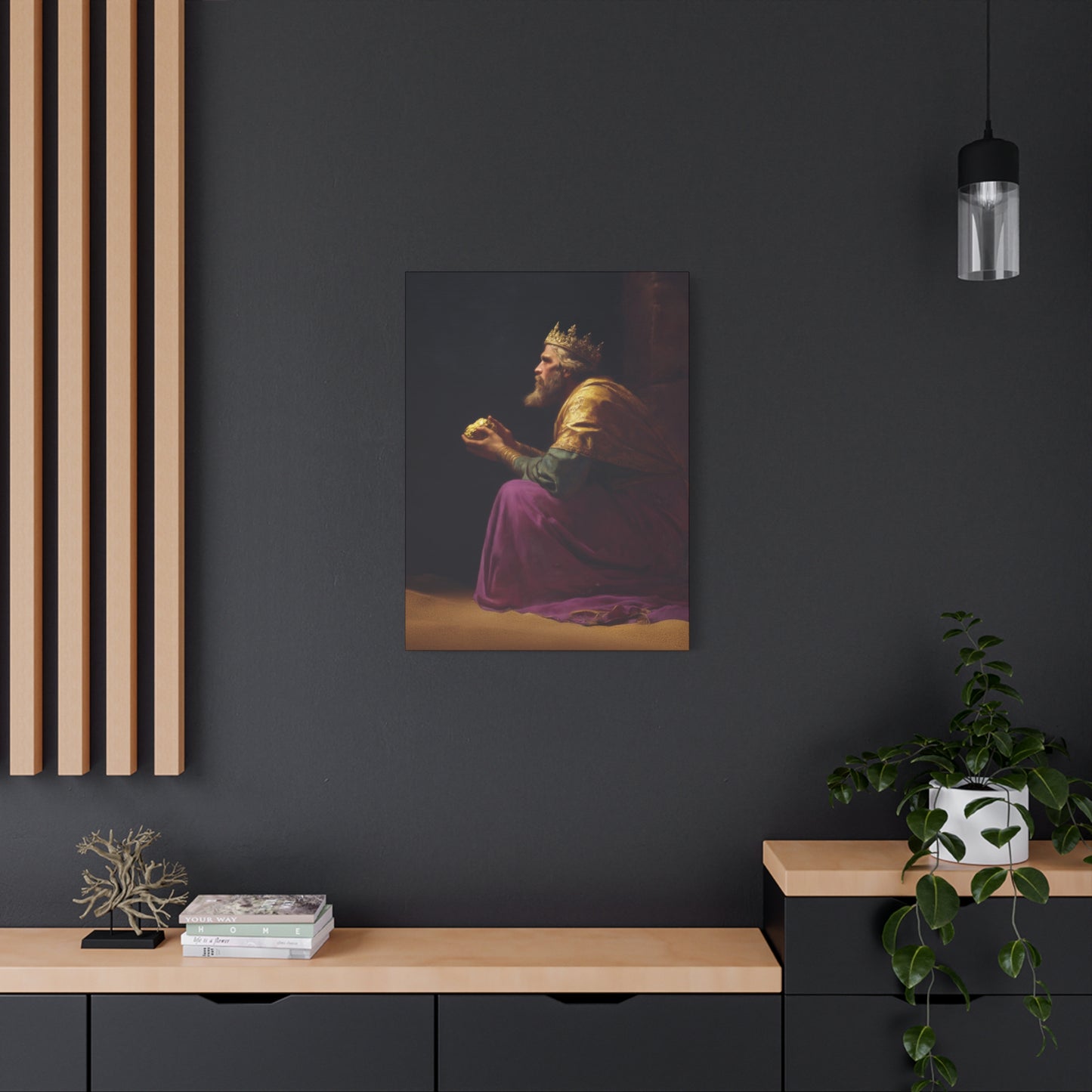 Melchior and the Gift Fit for a King - 3 Wise Men - Gallery Wrapped Canvas - Print - Religious Art for your Home - Catholic
