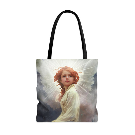 The Archangel Daniel Tote Bag - Large Medium Small - Art Bag -  Guardian Angel Double Sided Purse - Carry All Bag - Spiritual Gift - Divine