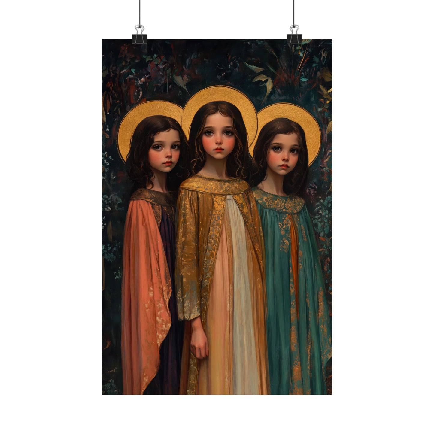 Saints Faith, Hope and Charity - Sanctified Souls Print - Multiple Sizes - Premium Matte Vertical Posters - Sister Saints