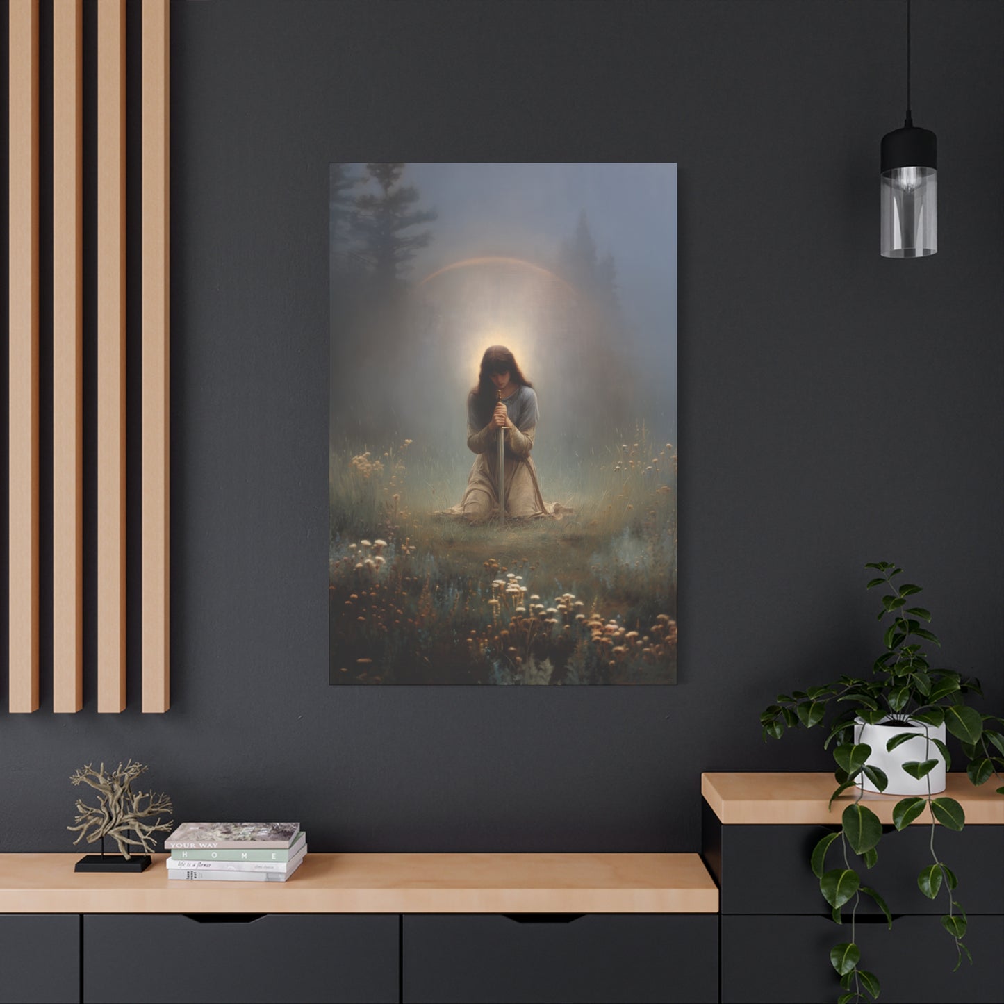 Saint Joan of Arc -  Museum Wrapped Canvas - Sanctified Souls Print - Religious Art for your Home - Catholic Patron Saint Art