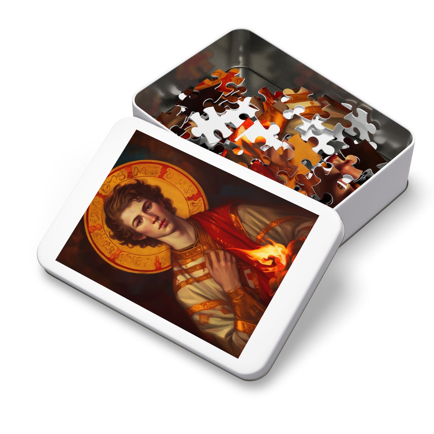 Saint Lawrence - Puzzle and Keepsake Tin - Religious Jigsaw Puzzle (30, 110, 252, 500,1000-Piece) - Religious Puzzle